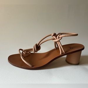 LoQ xavi sandals 39 blush tone cylinder heel